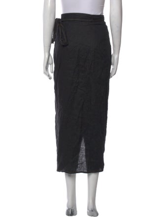 SoleilSoleil Linen Midi Length Skirt