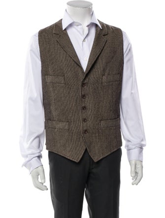 Slowear Houndstooth Print Vest