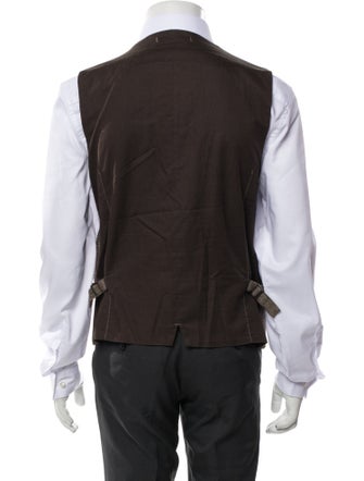 Slowear Houndstooth Print Vest