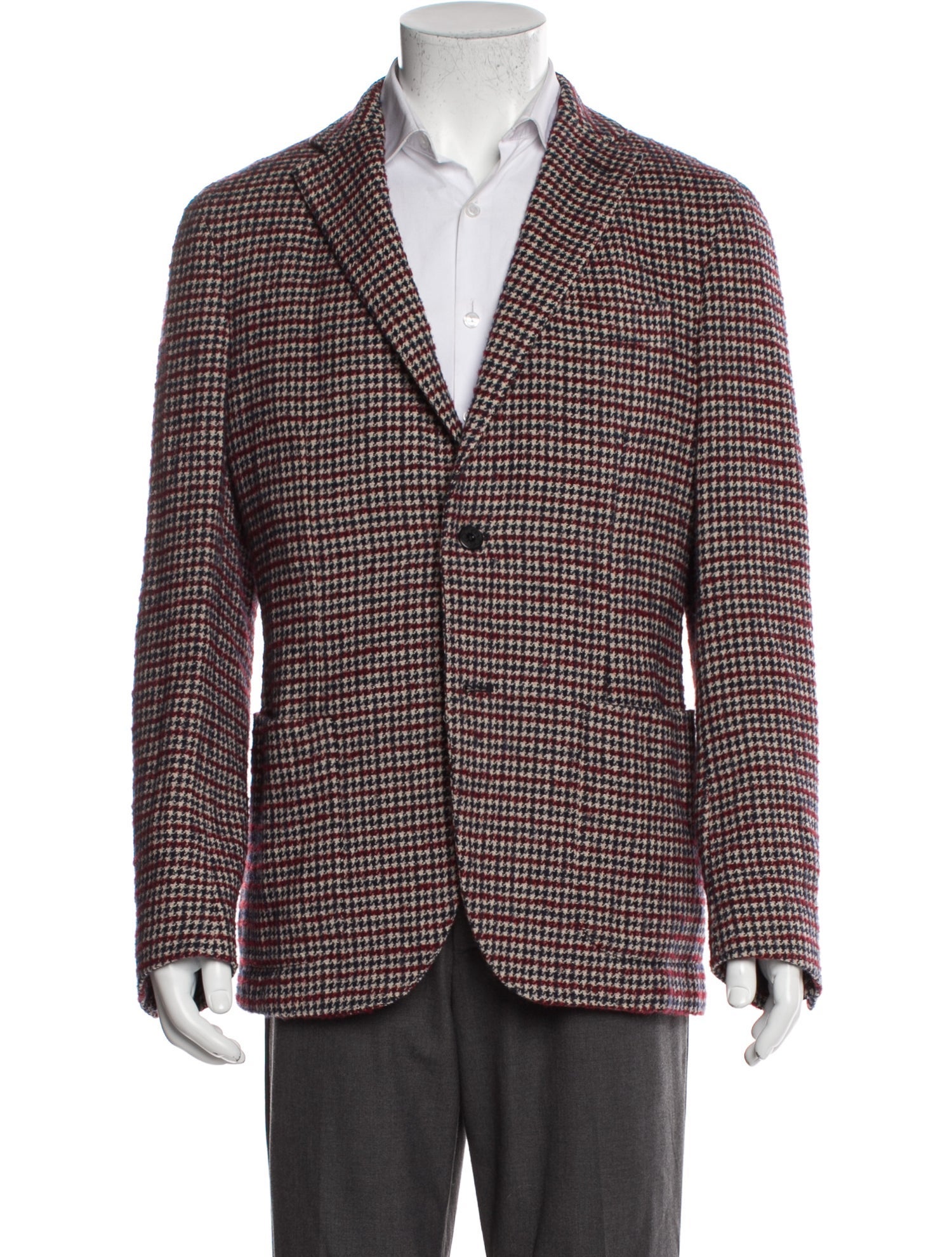 Slowear Houndstooth Print Jacket