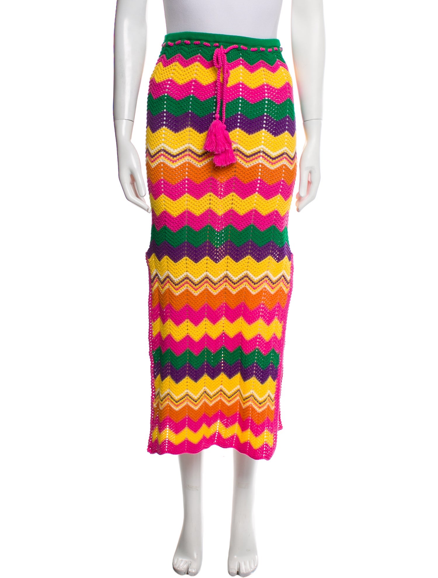 Spell Printed Midi Length Skirt