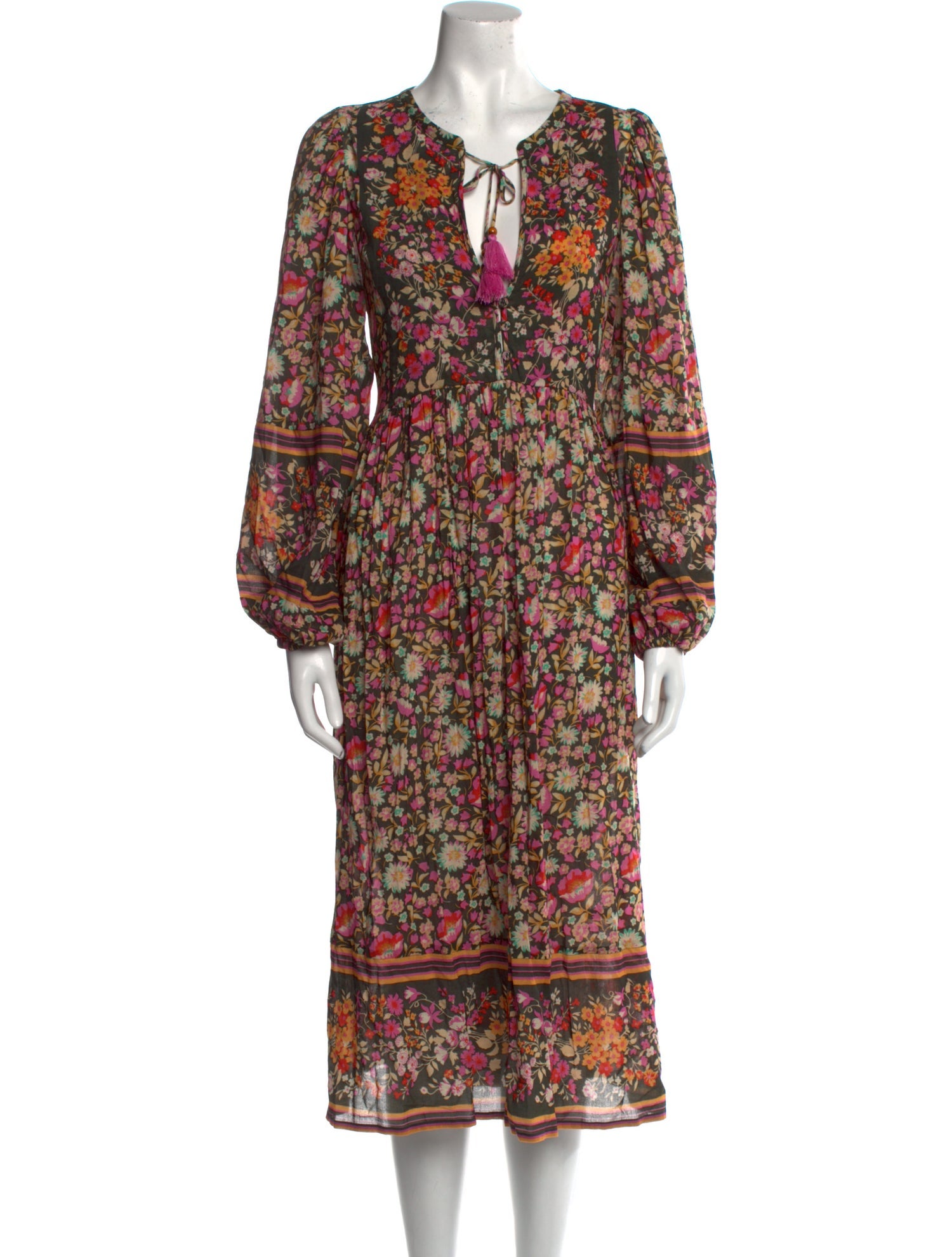 Spell Floral Print Midi Length Dress w/ Tags