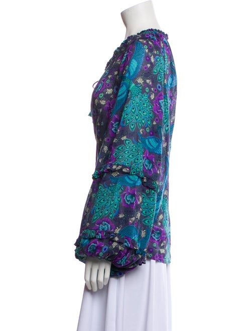 Spell Printed Cowl Neck Blouse