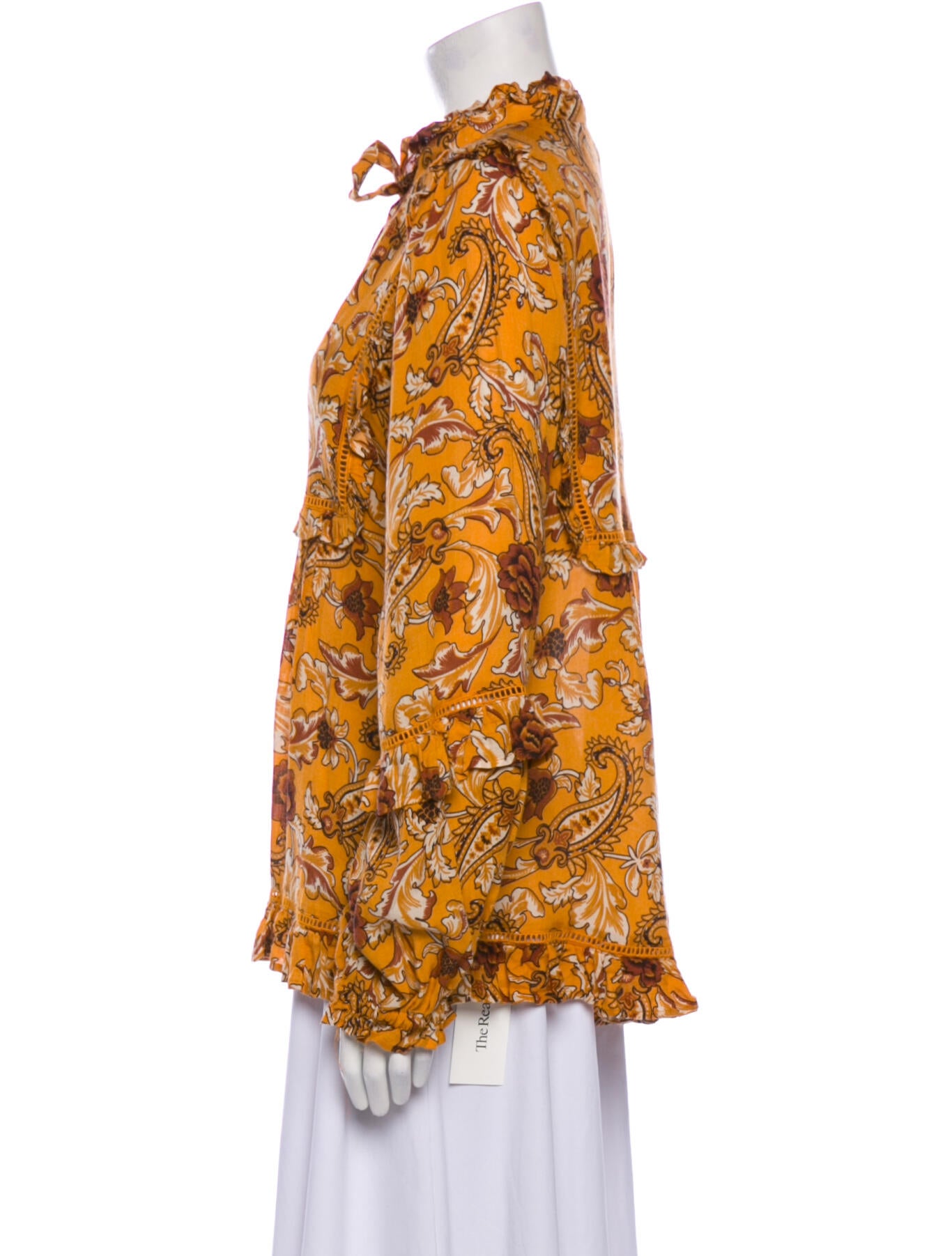 Spell Floral Print Mock Neck Blouse