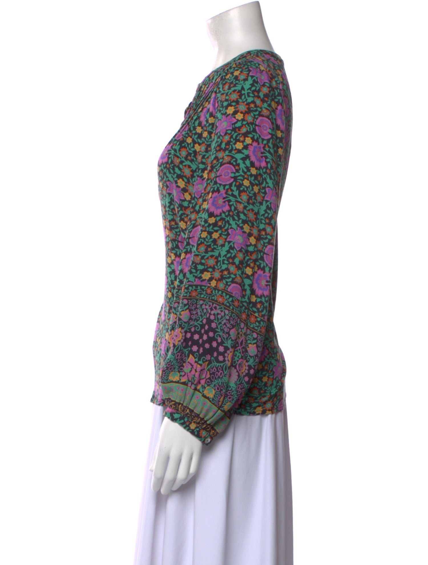 Spell Floral Print V-Neck Blouse