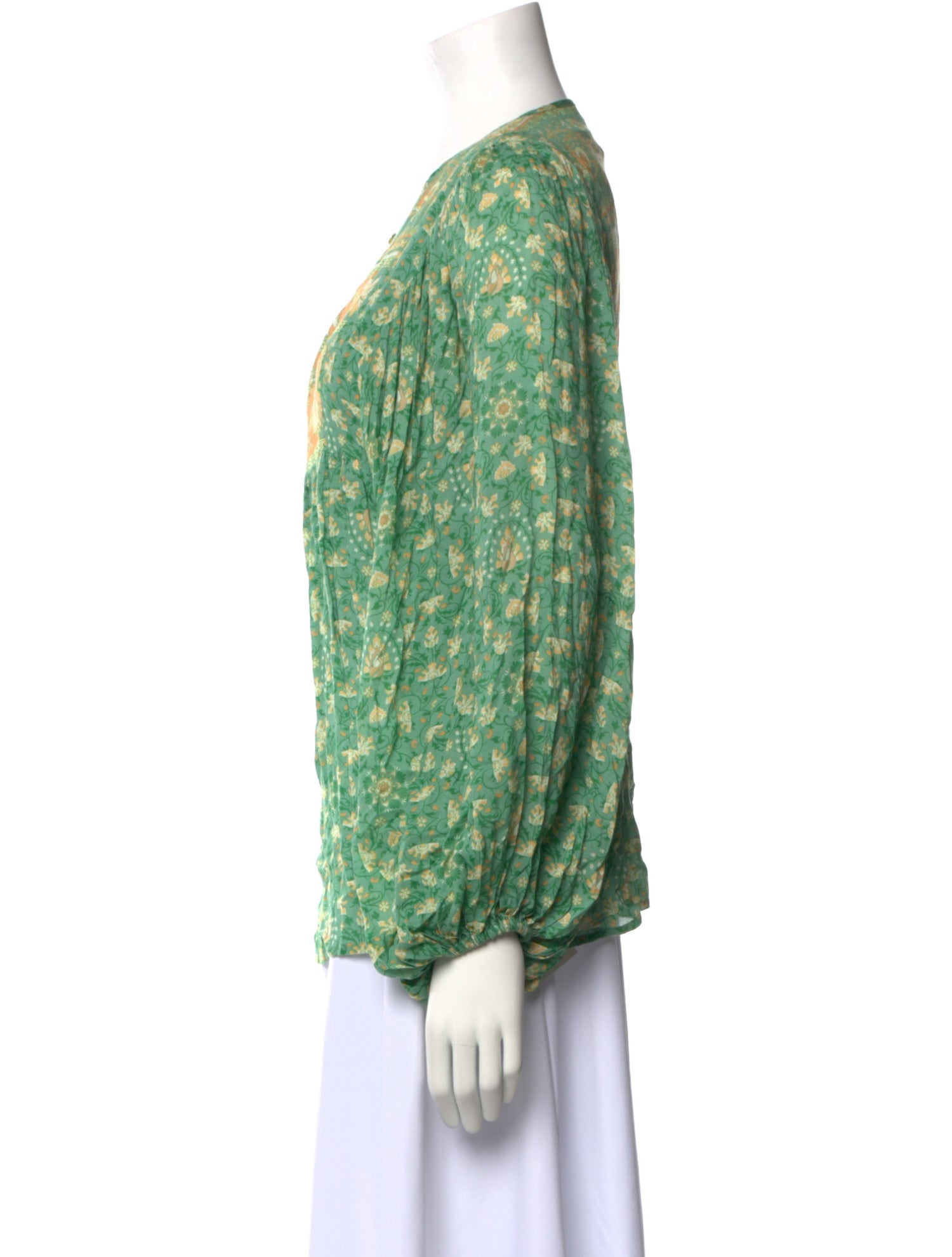 Spell Floral Print Scoop Neck Blouse