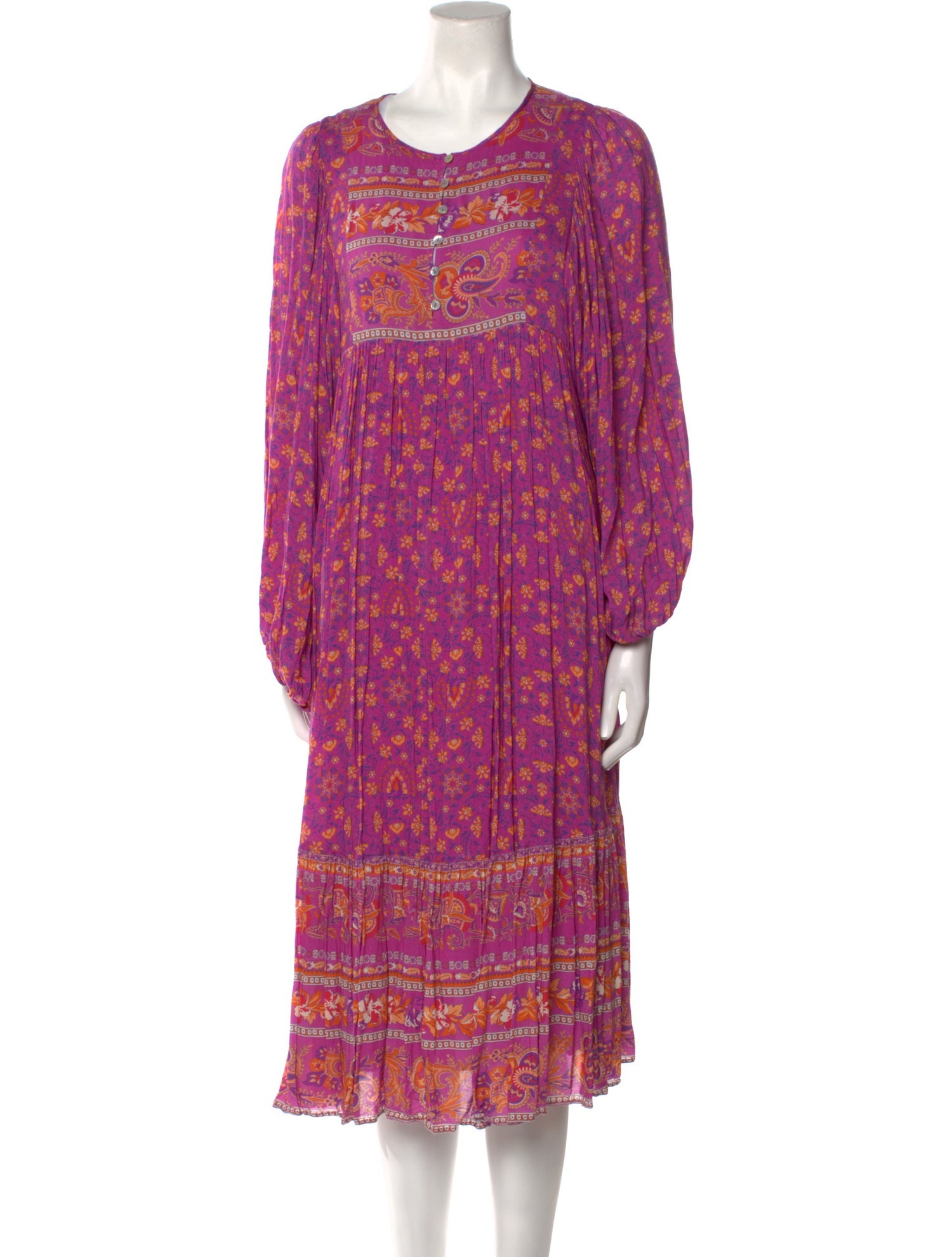 Spell Printed Midi Length Dress