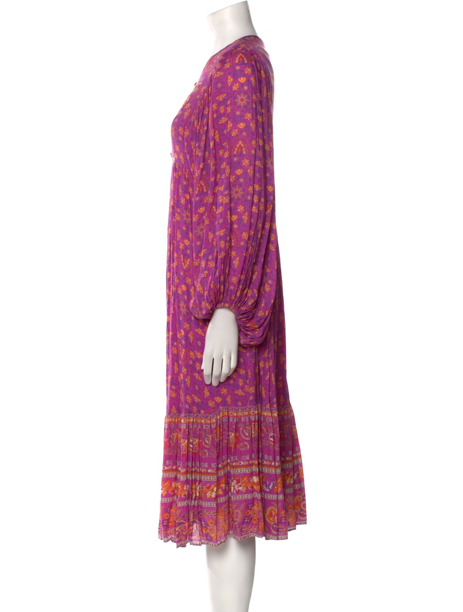 Spell Printed Midi Length Dress