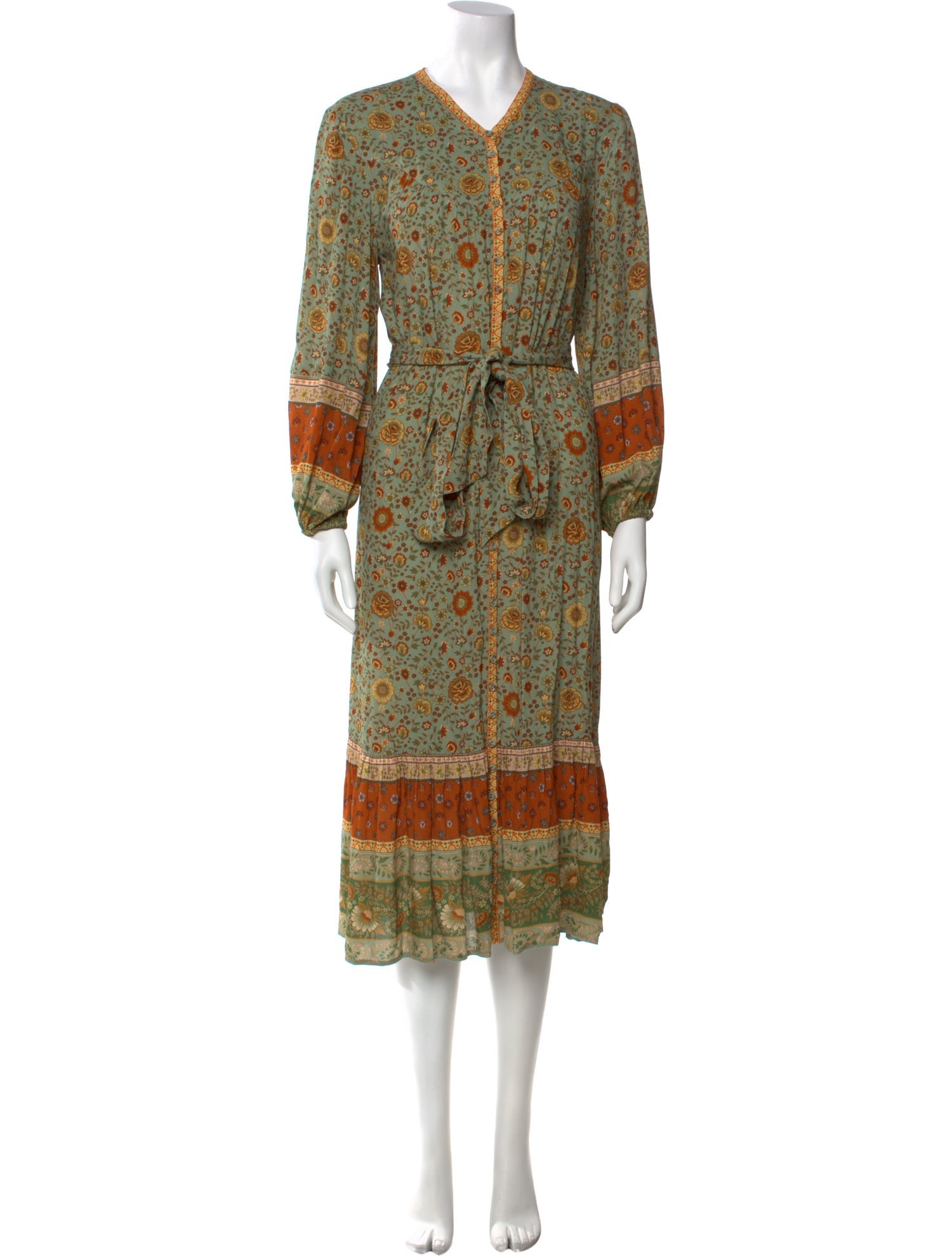 Spell Paisley Print Midi Length Dress