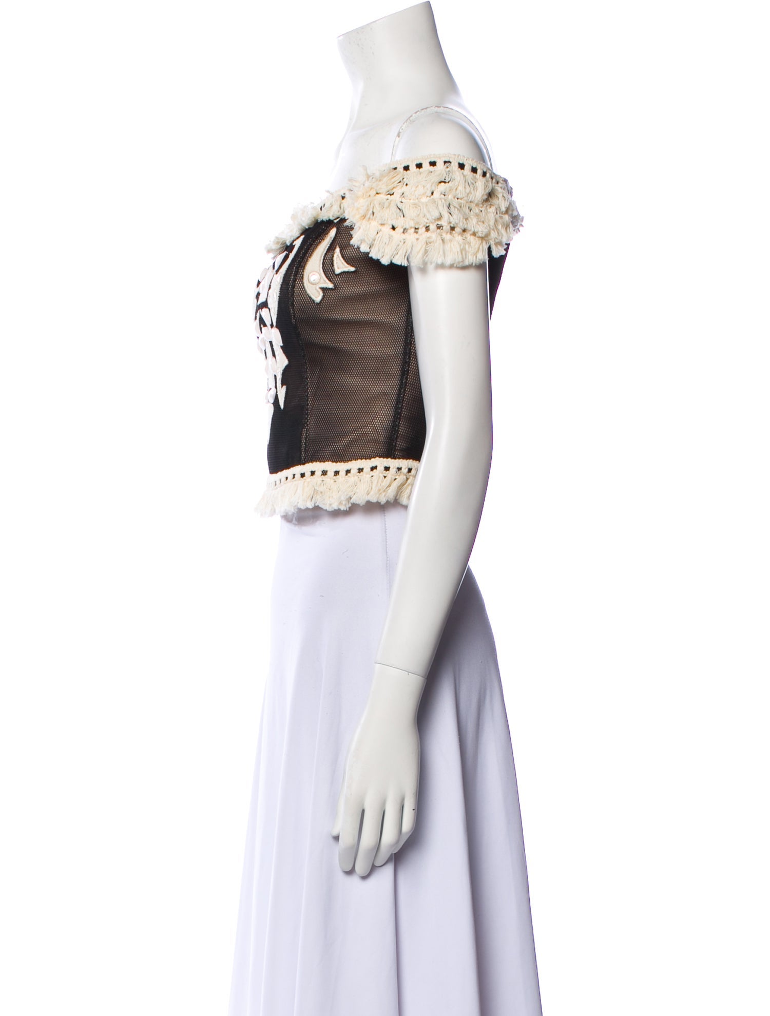 Spell Off-The-Shoulder Short Sleeve Crop Top