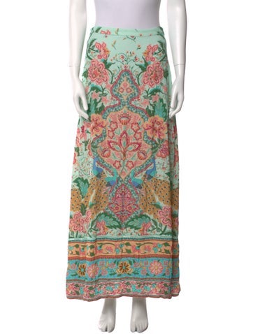 Spell Skirts Floral Print Long Skirt M