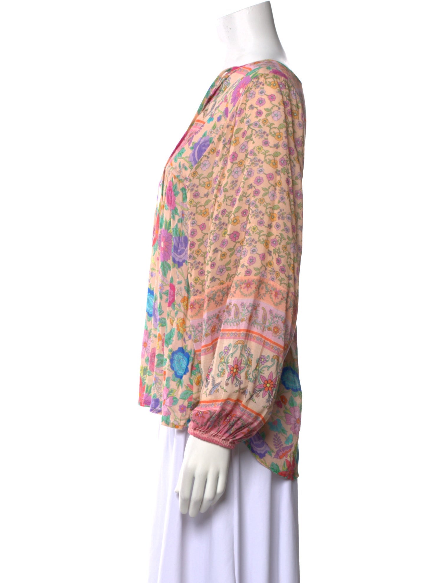 Spell Floral Print V-Neck Blouse