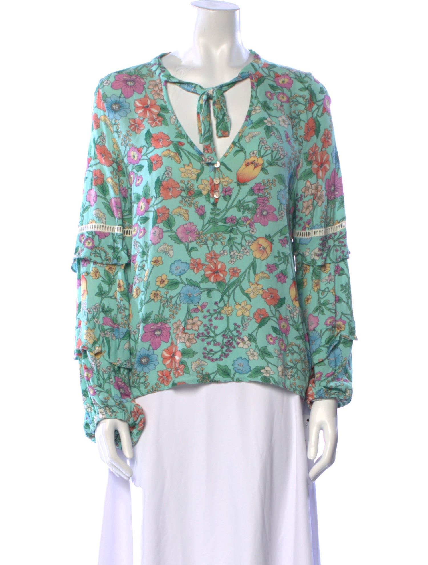 Spell Floral Print V-Neck Blouse