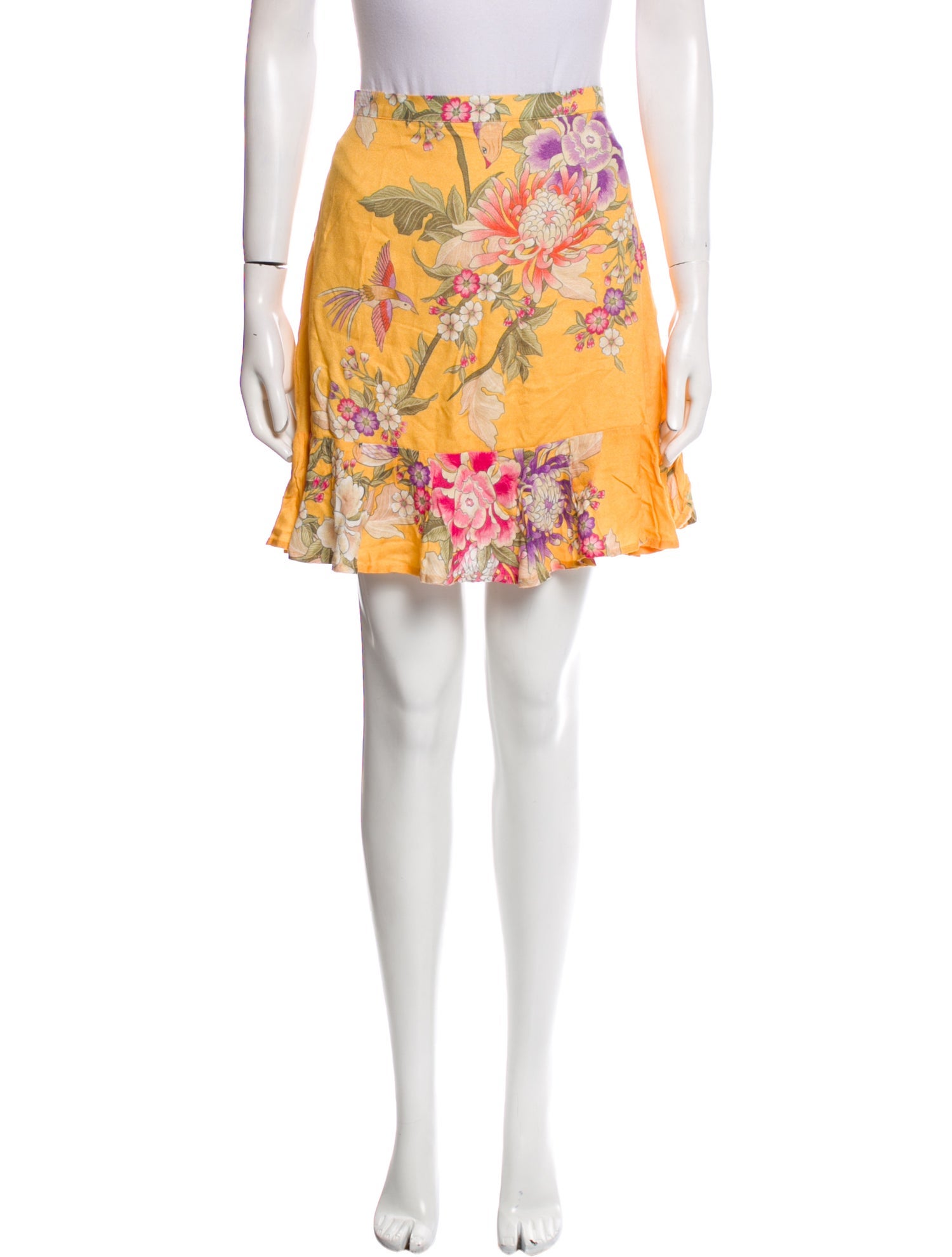 Spell Floral Print Mini Skirt w/ Tags