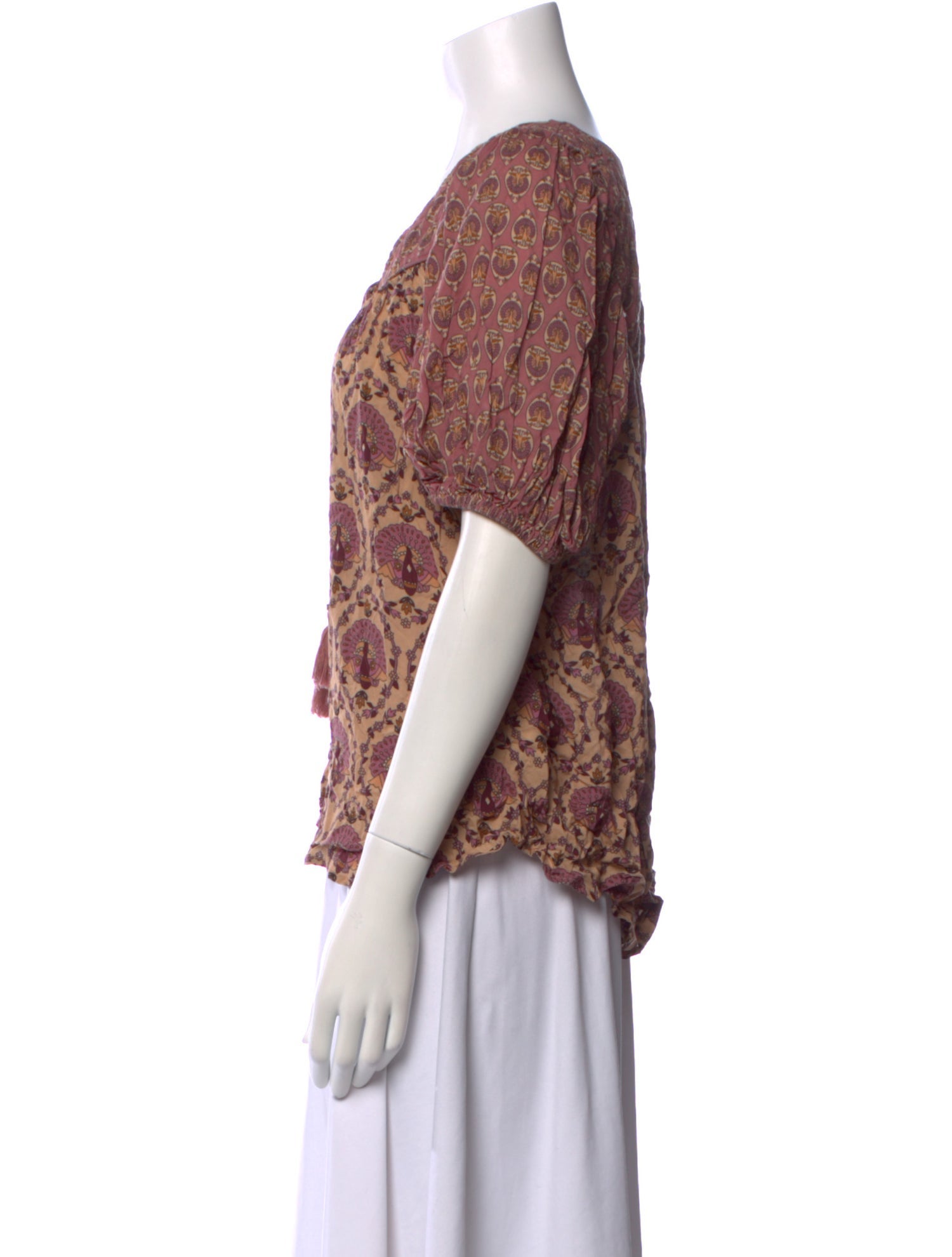 Spell Paisley Print V-Neck Blouse