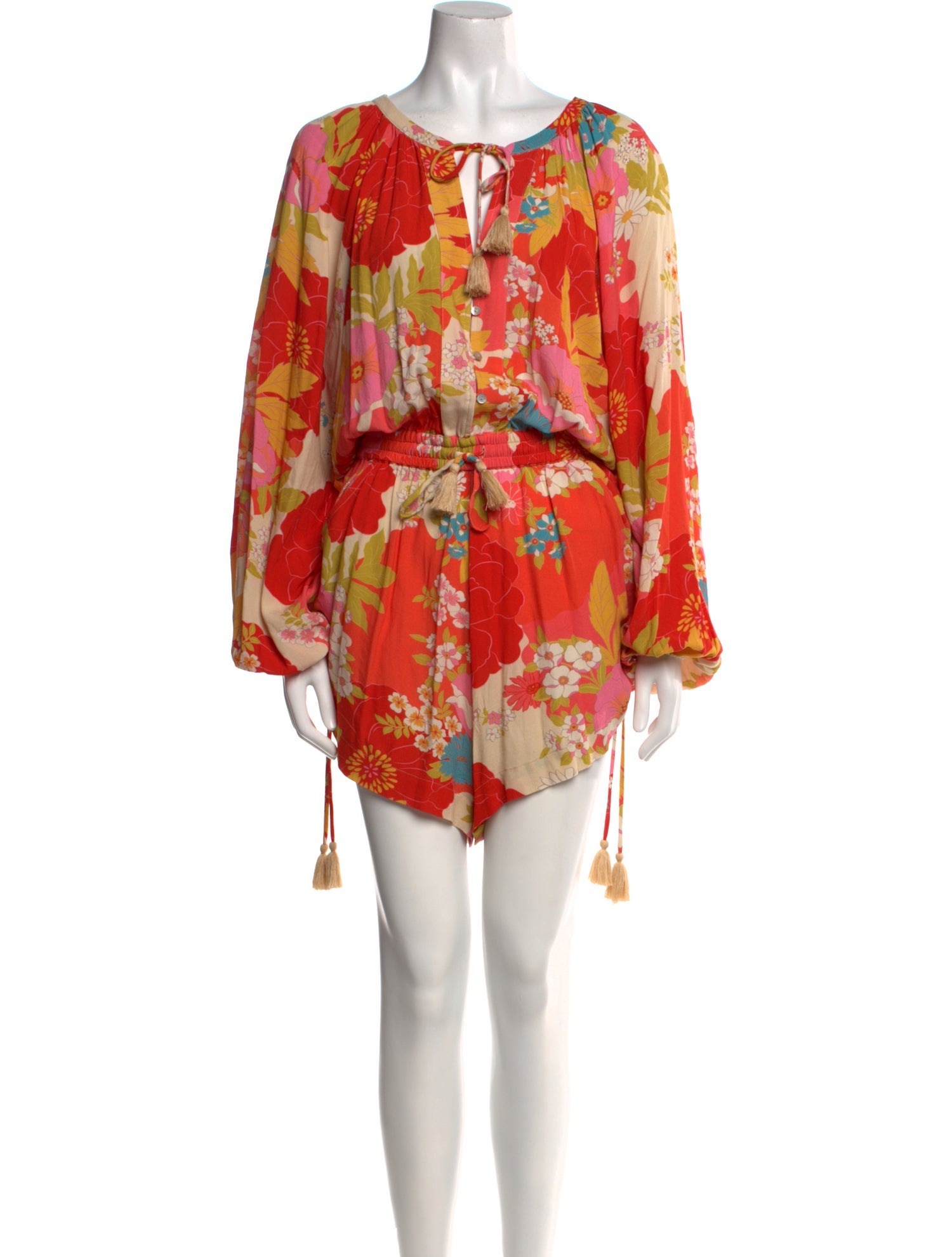 Spell Floral Print Scoop Neck Romper