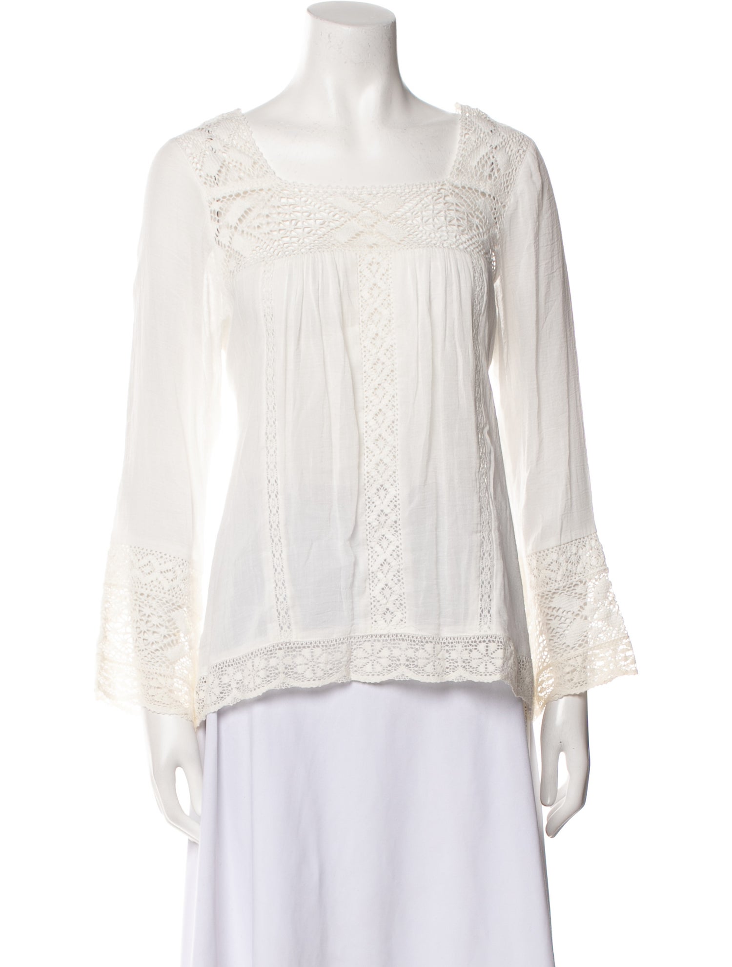 Spell Square Neckline Long Sleeve Blouse w/ Tags