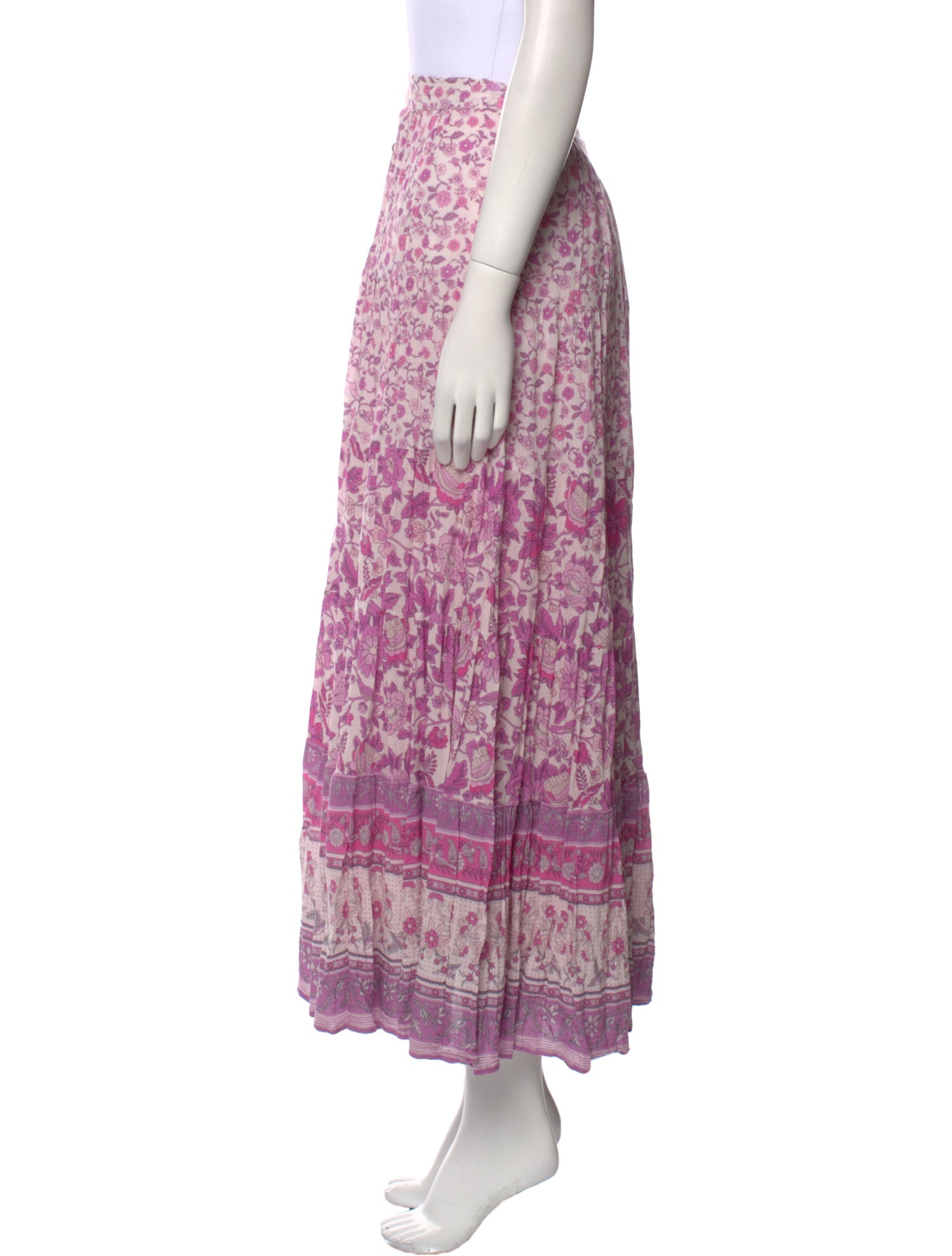 Spell Floral Print Midi Length Skirt