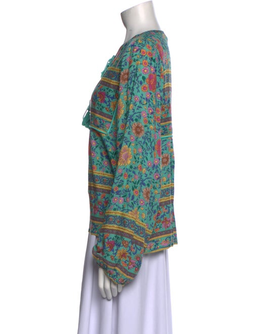 Spell Printed V-Neck Blouse