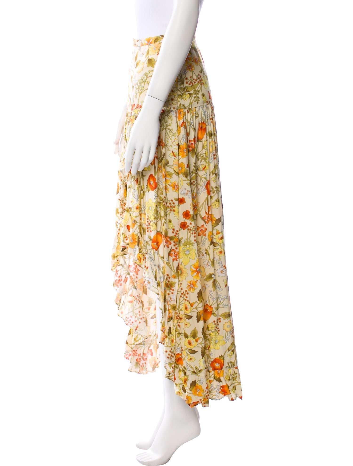 Spell Floral Print Long Skirt