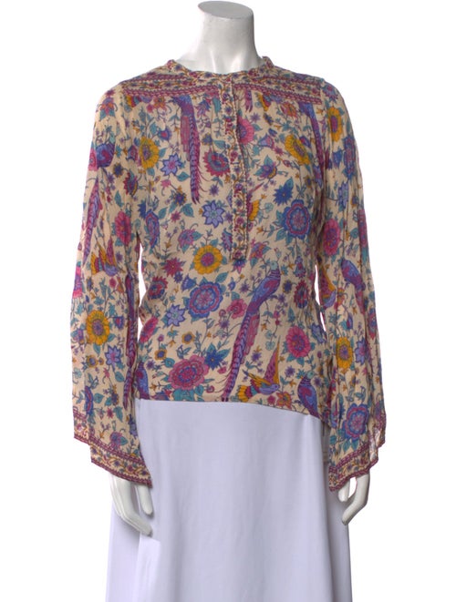 Spell Floral Print Crew Neck Blouse