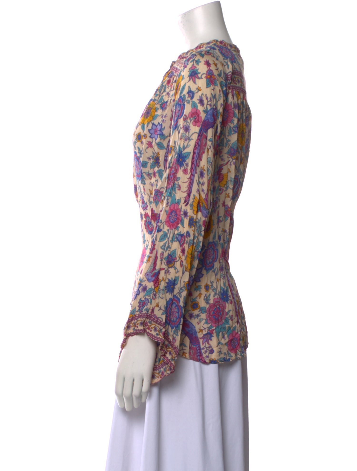 Spell Floral Print Crew Neck Blouse