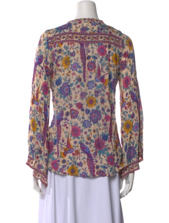 Spell Floral Print Crew Neck Blouse