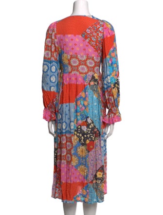 Spell Printed Midi Length Dress