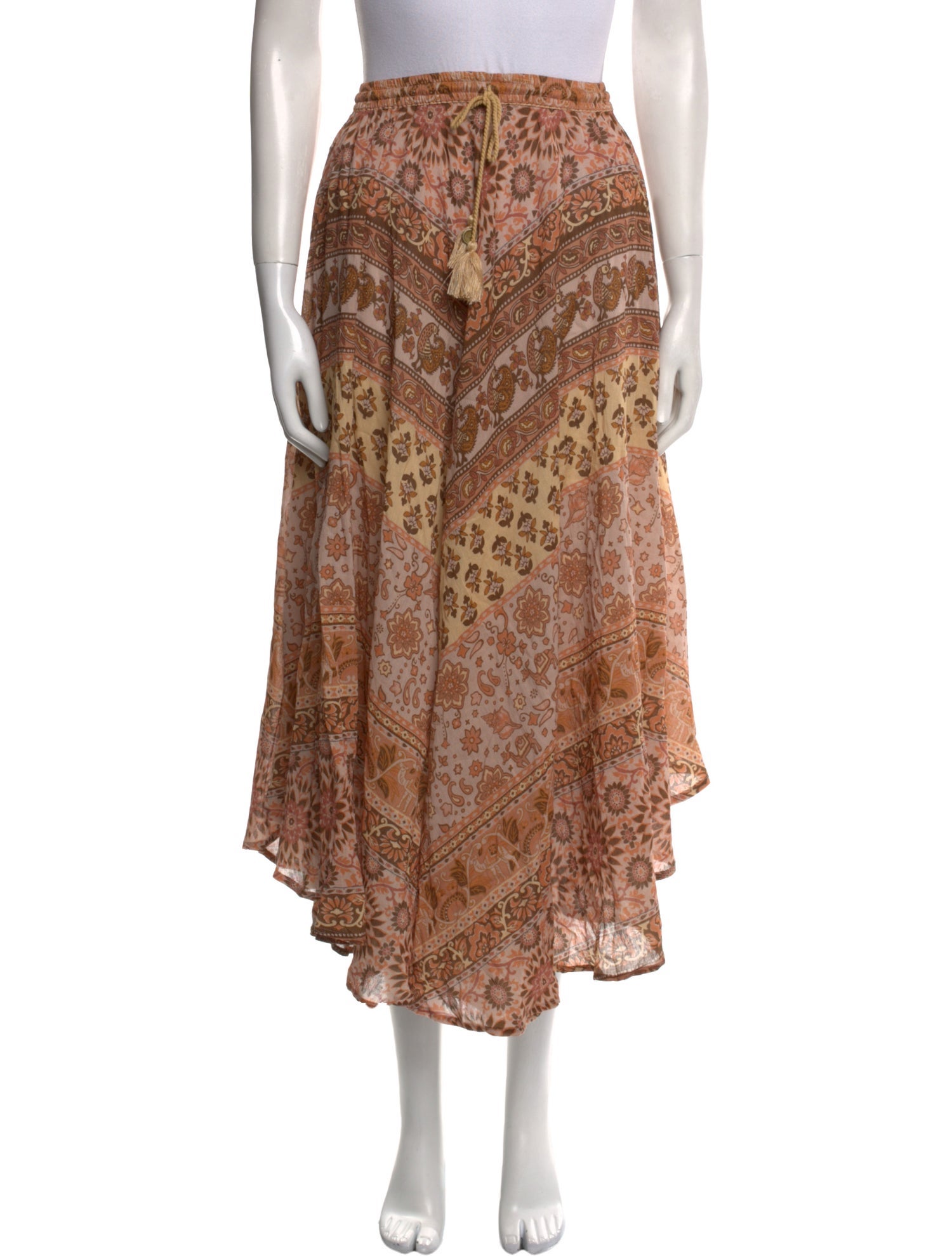 Spell Paisley Print Midi Length Skirt w/ Tags