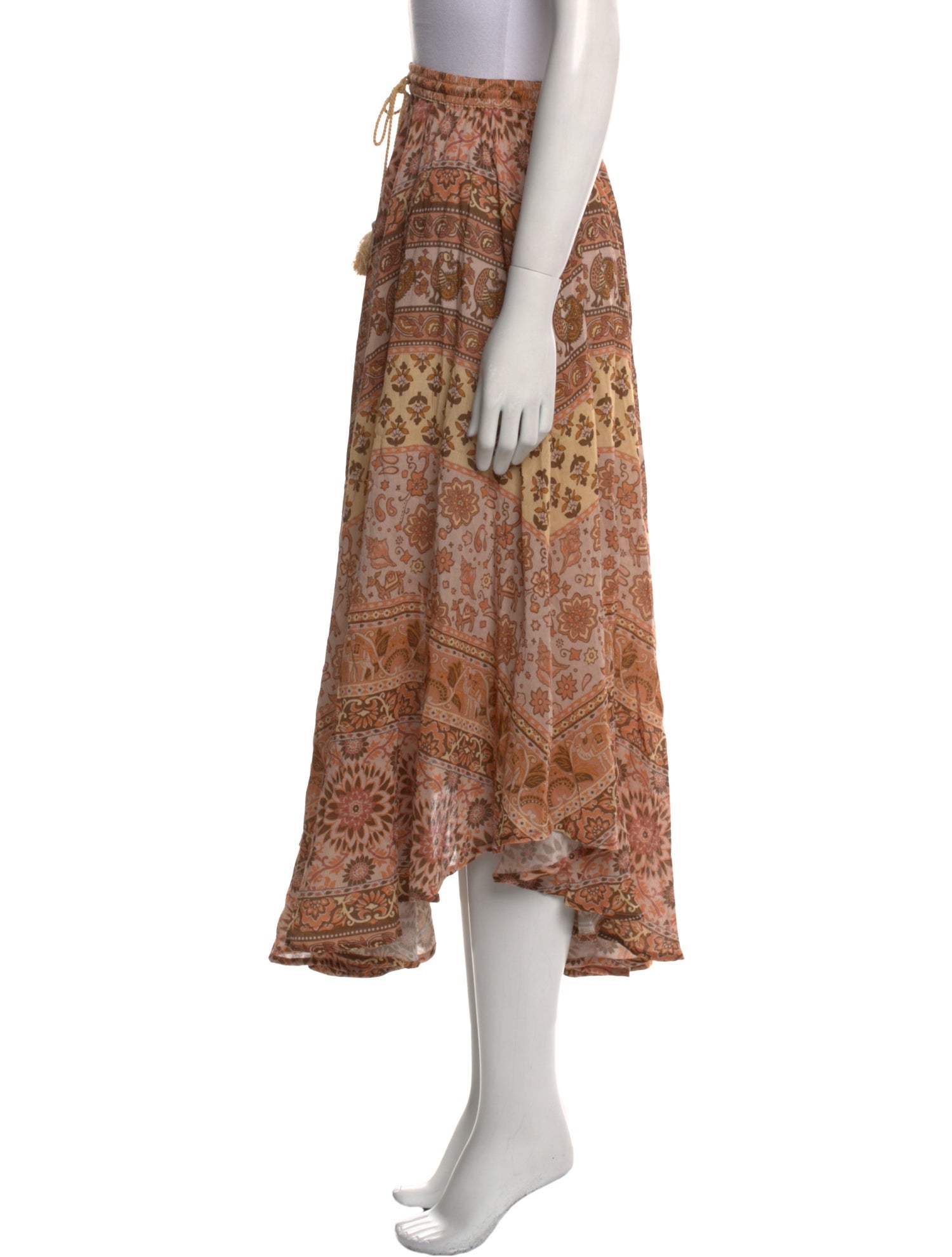 Spell Paisley Print Midi Length Skirt w/ Tags