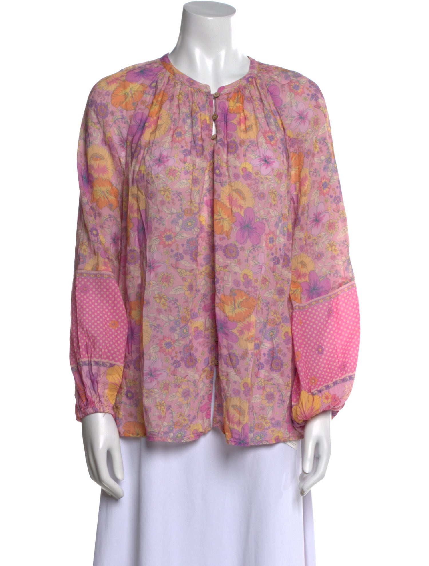 Spell Floral Print Crew Neck Blouse