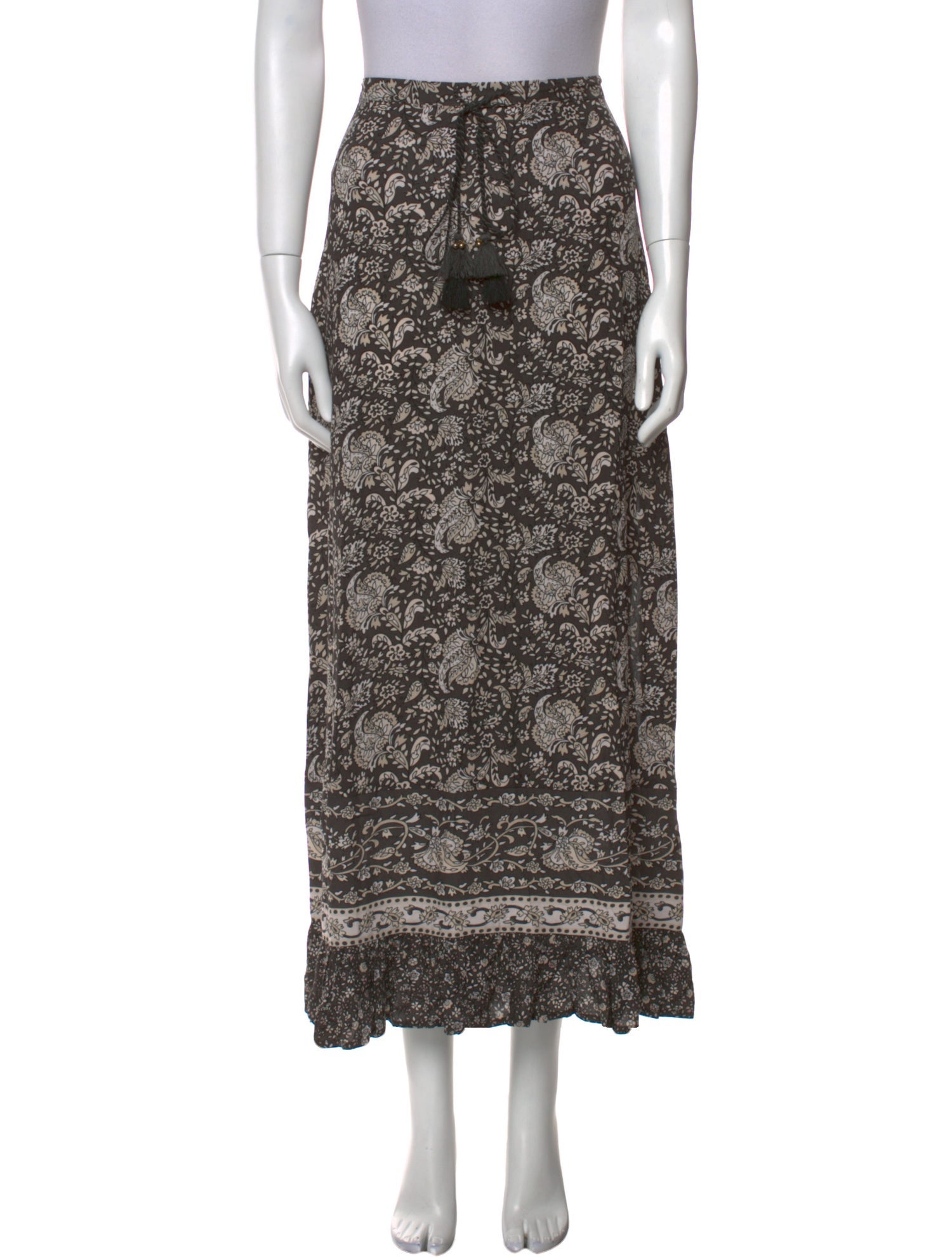 Spell Printed Midi Length Skirt