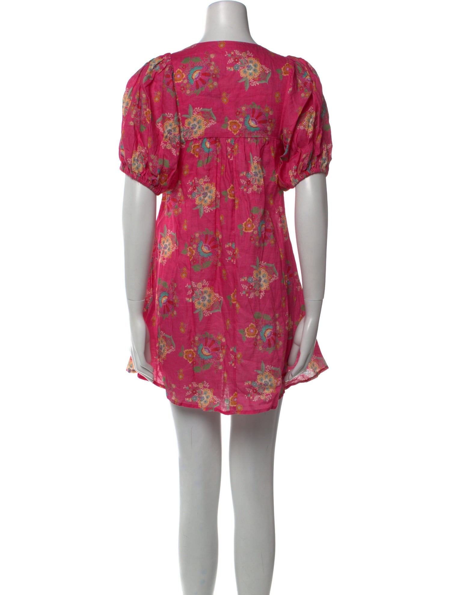 Spell Linen Mini Dress in Pink/Purple, Women's XXS