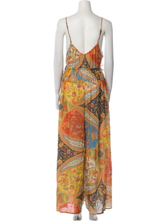 Spell Paisley Print V-Neck Jumpsuit