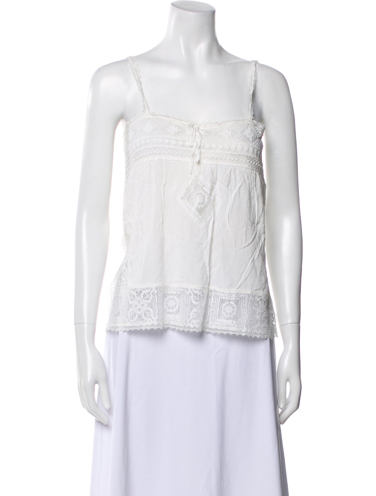 Spell Square Neckline Sleeveless Top