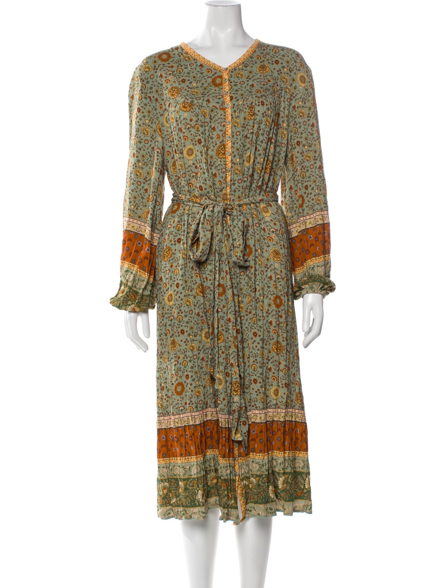 Spell Floral Print Midi Length Dress