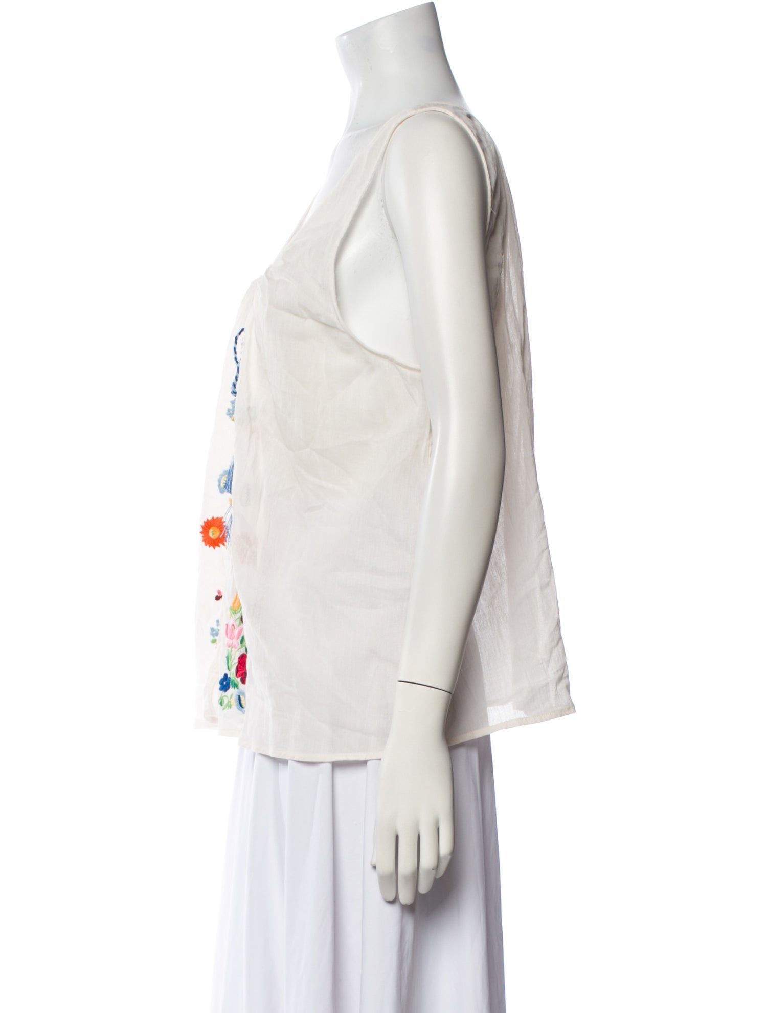 Spell Printed V-Neck Blouse w/ Tags