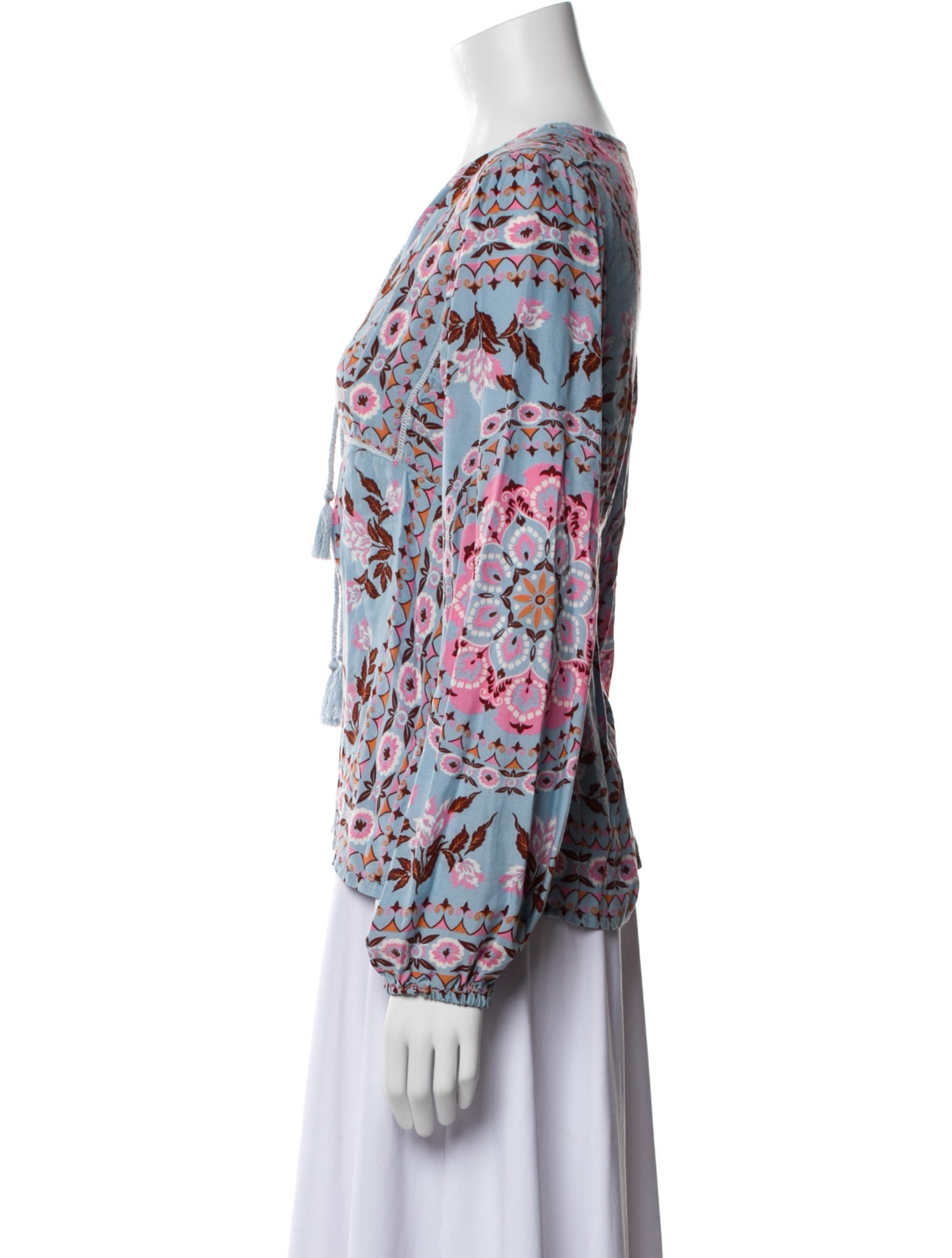 Spell Floral Print V-Neck Blouse