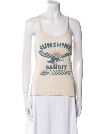 Spell Graphic Print Scoop Neck Top