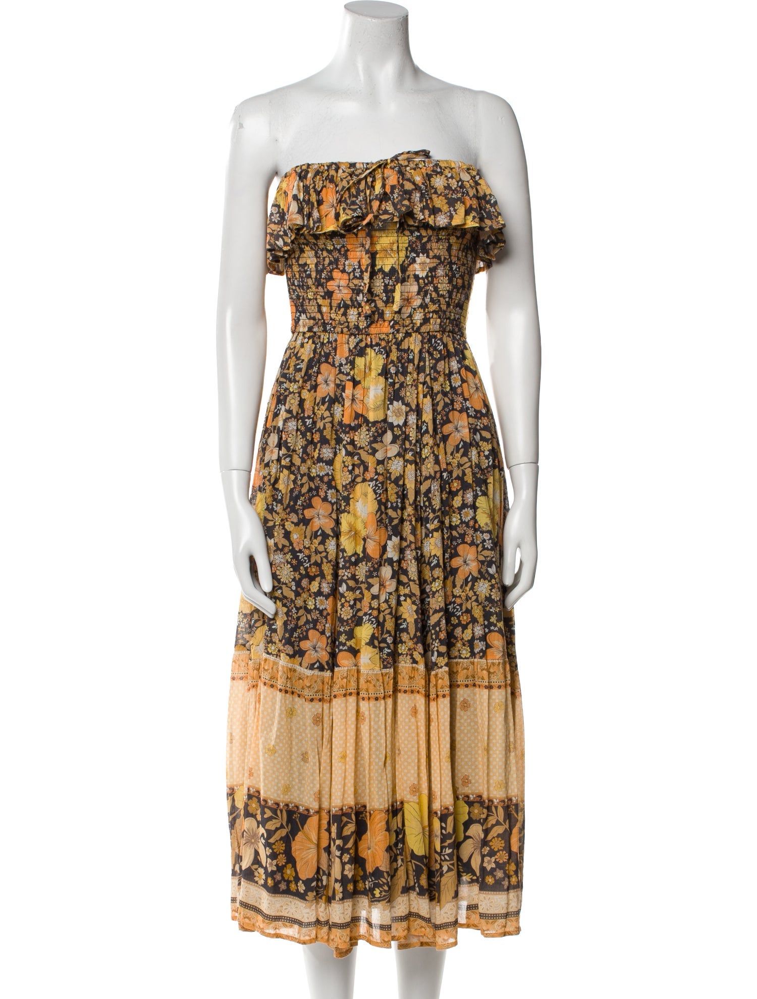 Spell Floral Print Midi Length Dress