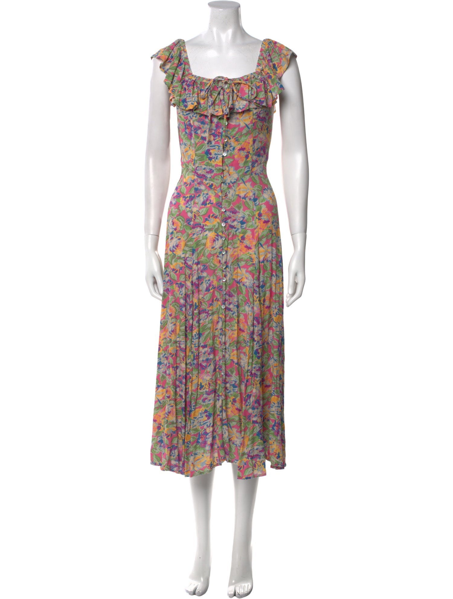 Spell Floral Print Midi Length Dress