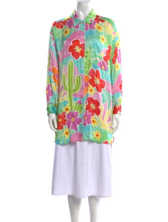 Spell Floral Print Mock Neck Tunic