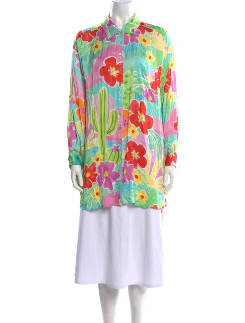 Spell Floral Print Mock Neck Tunic