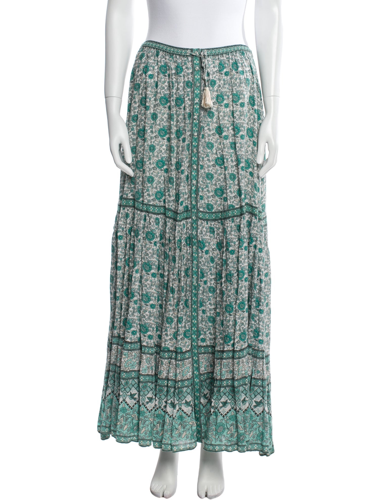 Spell Floral Print Midi Length Skirt