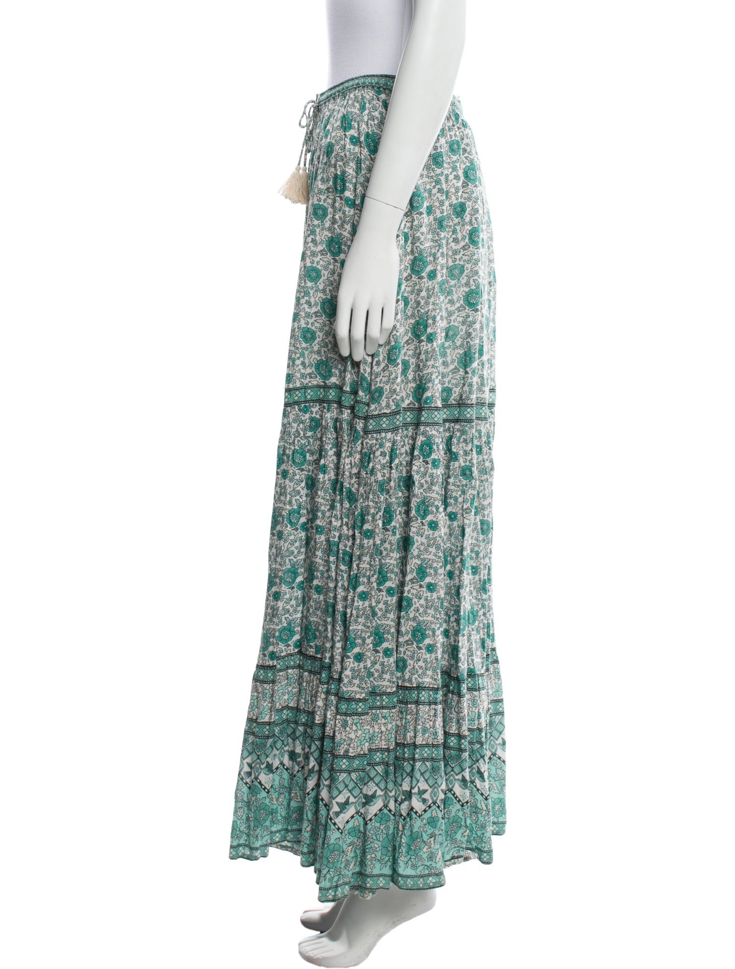 Spell Floral Print Midi Length Skirt