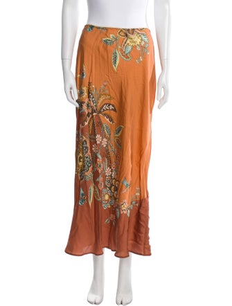 Spell Floral Print Midi Length Skirt