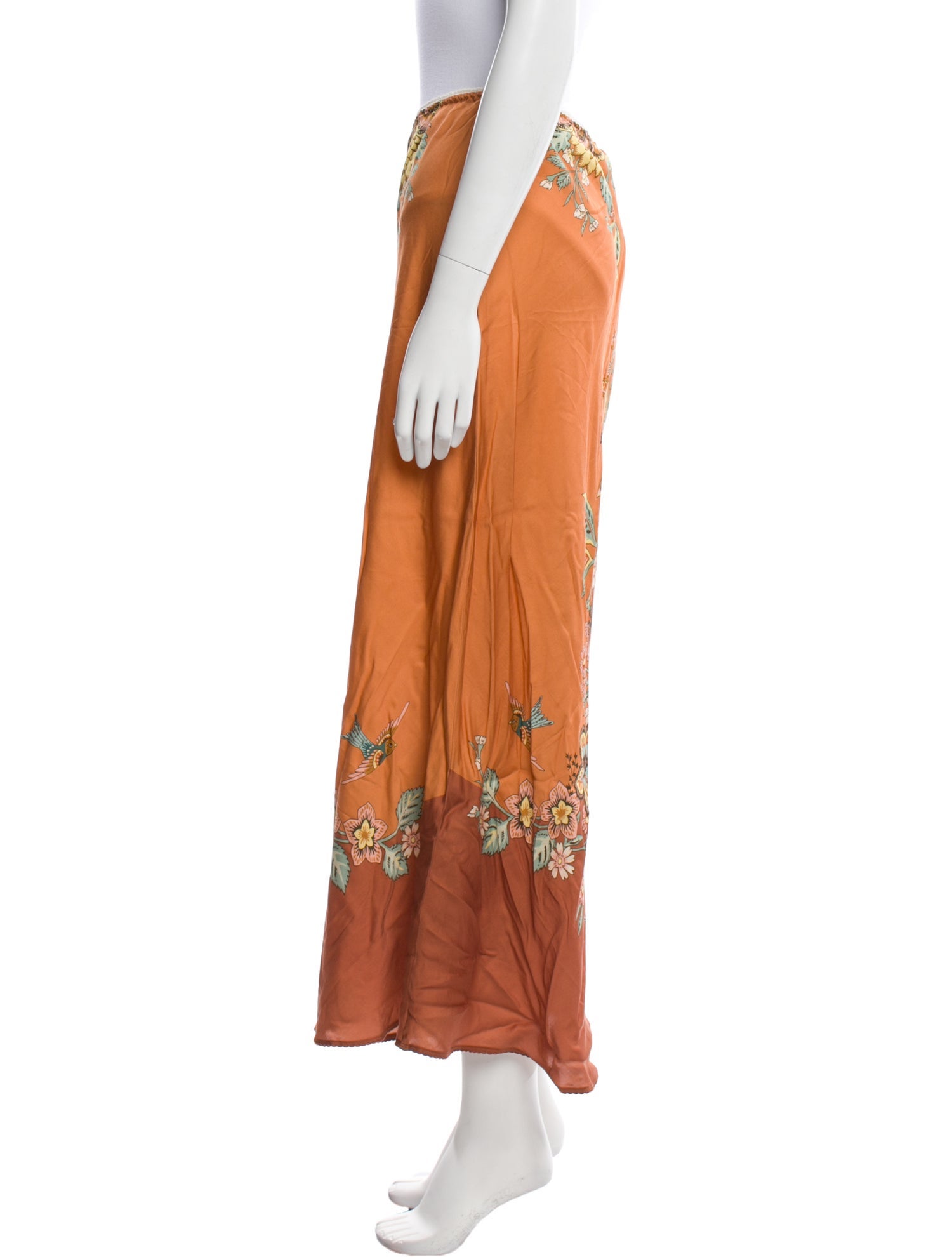 Spell Floral Print Midi Length Skirt