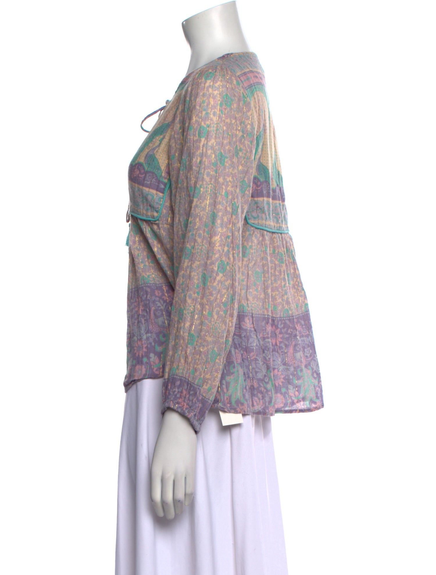 Spell Printed Crew Neck Blouse