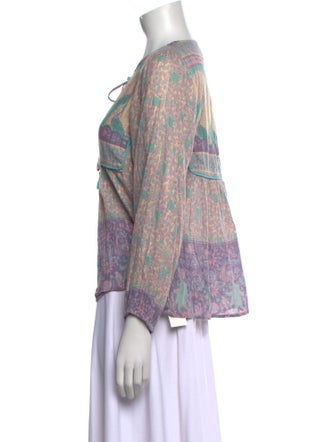 Spell Printed Crew Neck Blouse