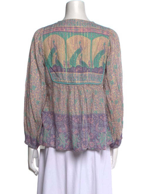 Spell Printed Crew Neck Blouse
